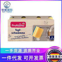 德国dm双面海绵擦碗刷锅球不粘锅具不锈钢清洁刷海绵块6个批代发