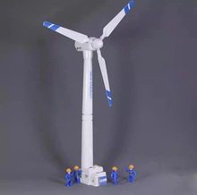 发电风车儿童玩具模型发条旋转电机宝宝益智新能源风力车