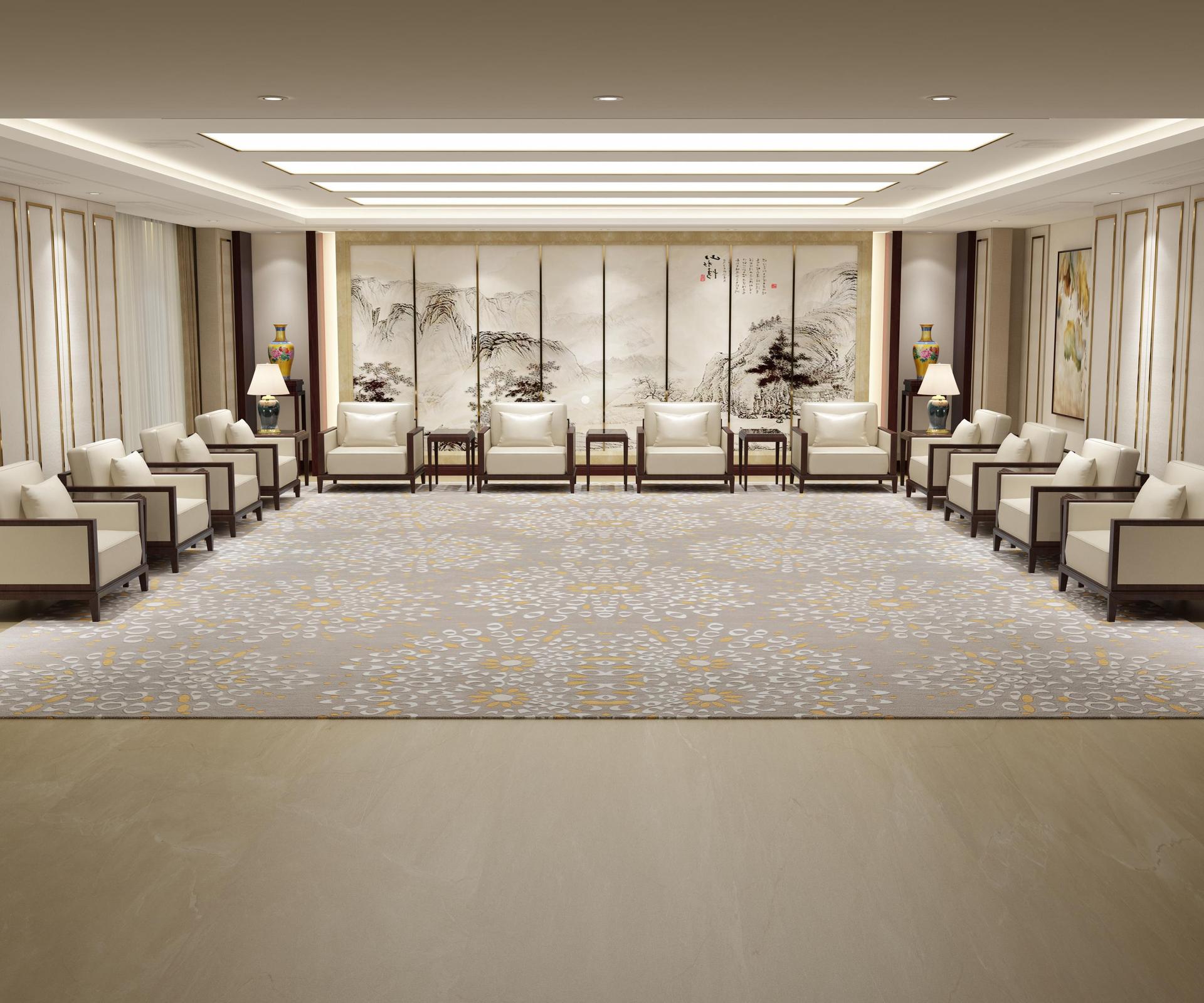 新中式会议接待室贵宾沙发实木单人商务办公沙发茶几组合家具定制