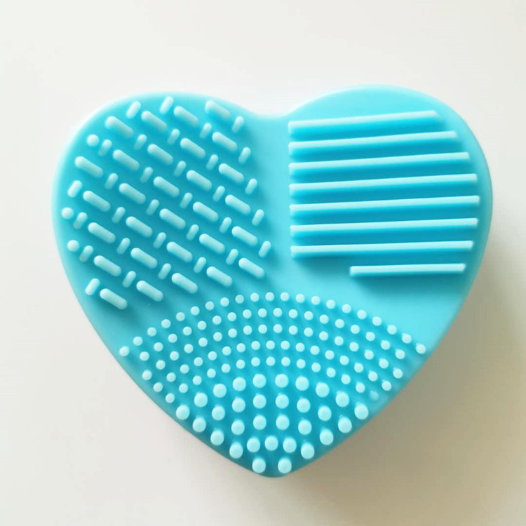 Heart-Shaped Silicone Egg Brush Beauty Makeup Makeup Brush Bag Washing Tool Scourer