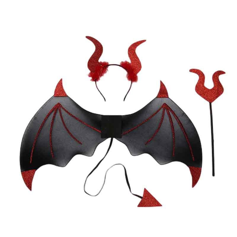 Zilin Cross-Border New Halloween Party Cos Dress up Masquerade Show Props Devil Wings Set
