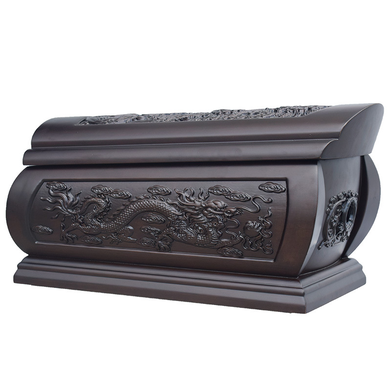 爱无止境32厘米至120厘米黑檀龙凤小棺材男款女款实木骨灰盒寿材