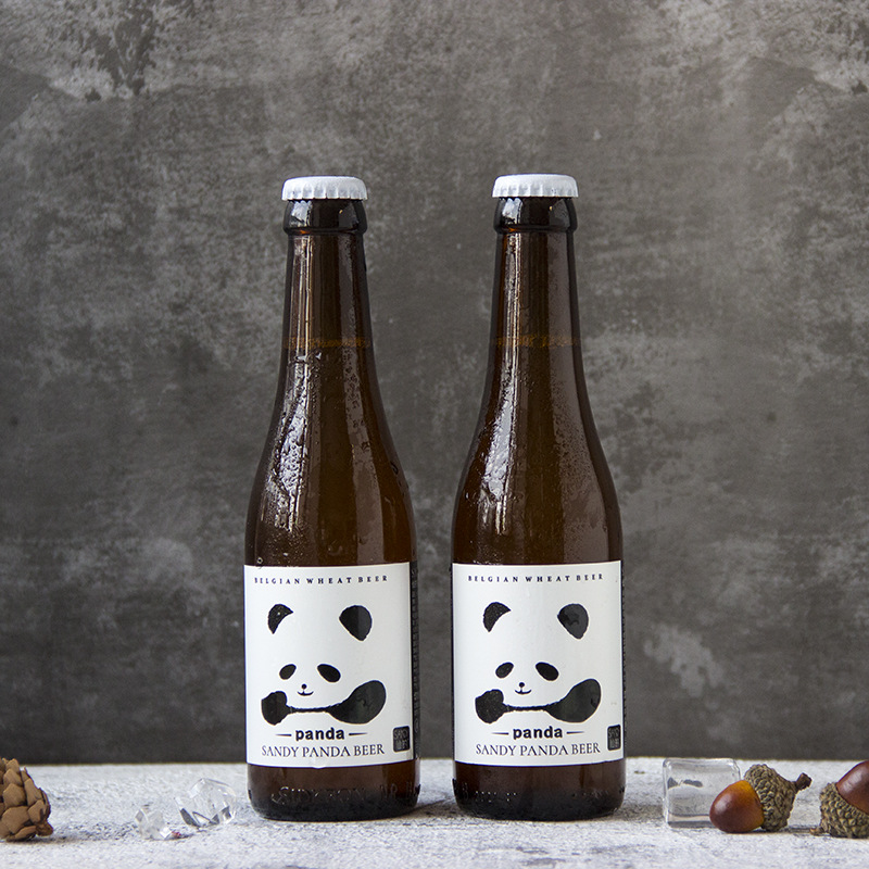 比利时风味仙的熊猫国产精酿白啤酒280ml*24瓶装整箱