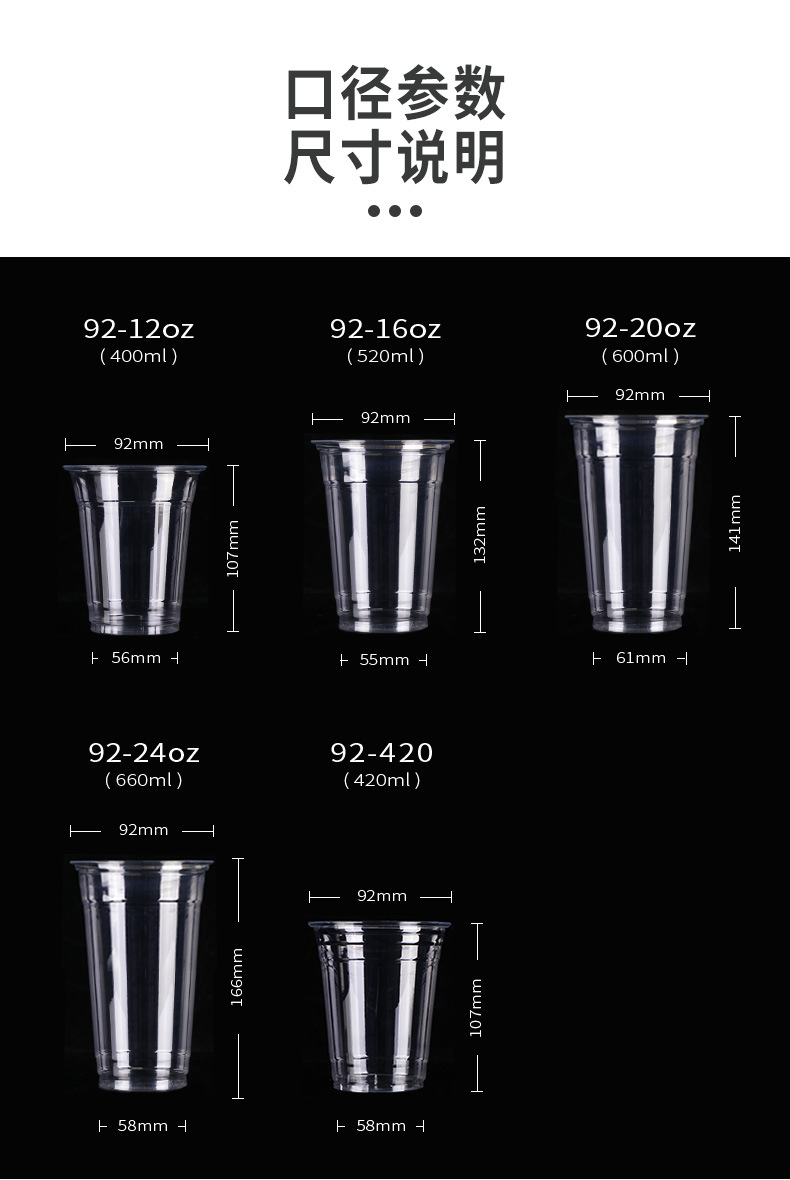 商品描述材质pet版权无是否有专利否规格90-12oz杯-1000个,90-15oz杯