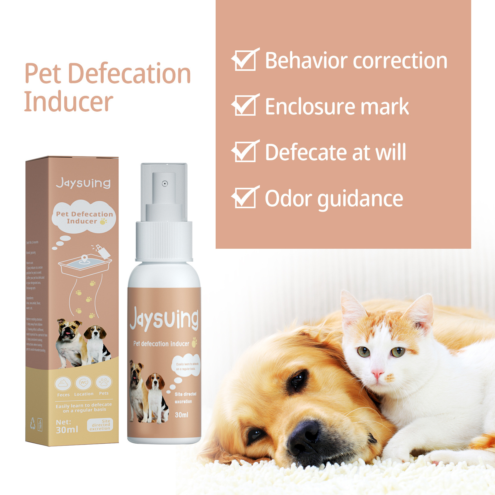 Jaysuing Pet Defecation Inducer Pet Toilet Spot Inducer Spray