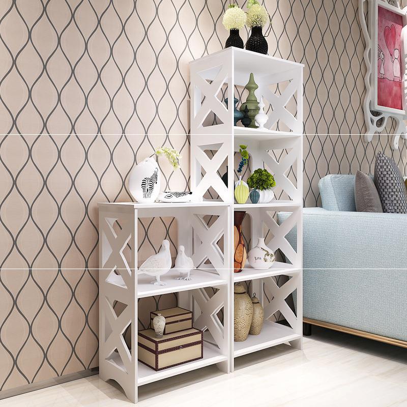 客厅置物架落地书架欧式卧室阳台装饰架子家用储物架多层收纳架