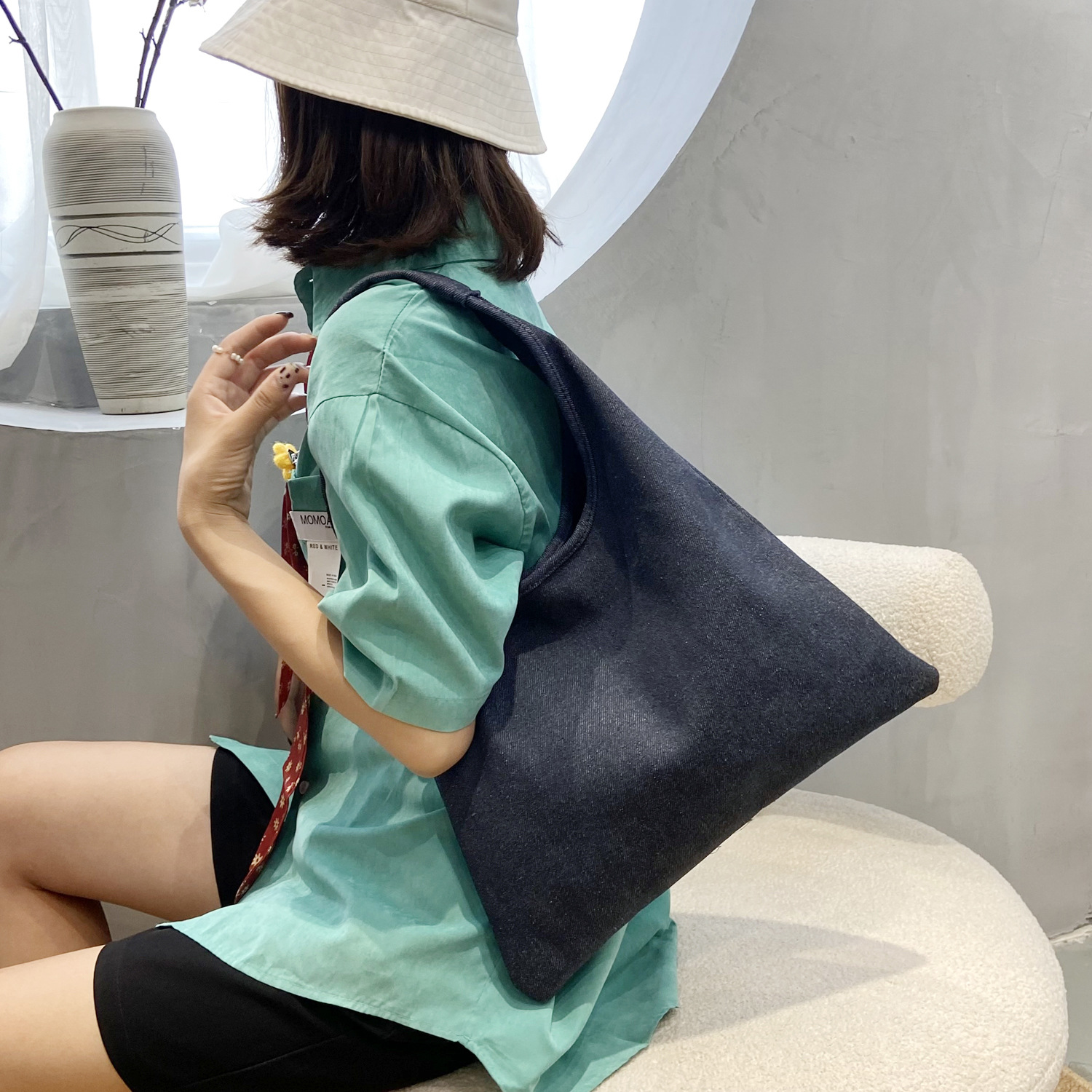 Fall 2021 New Canvas Women Bag Korean Fashion Women's Bag Shoulder Portable Urban Simple Large Capacity Women's Bag Fashion