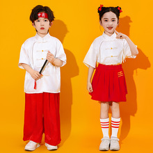 儿童表演服中小学生运动会团体服幼儿园服男女童国潮啦啦队啦啦操