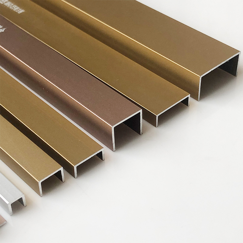铝合金u型槽条收边条金属装饰条吊顶钛金背景墙u形卡槽包边压线条