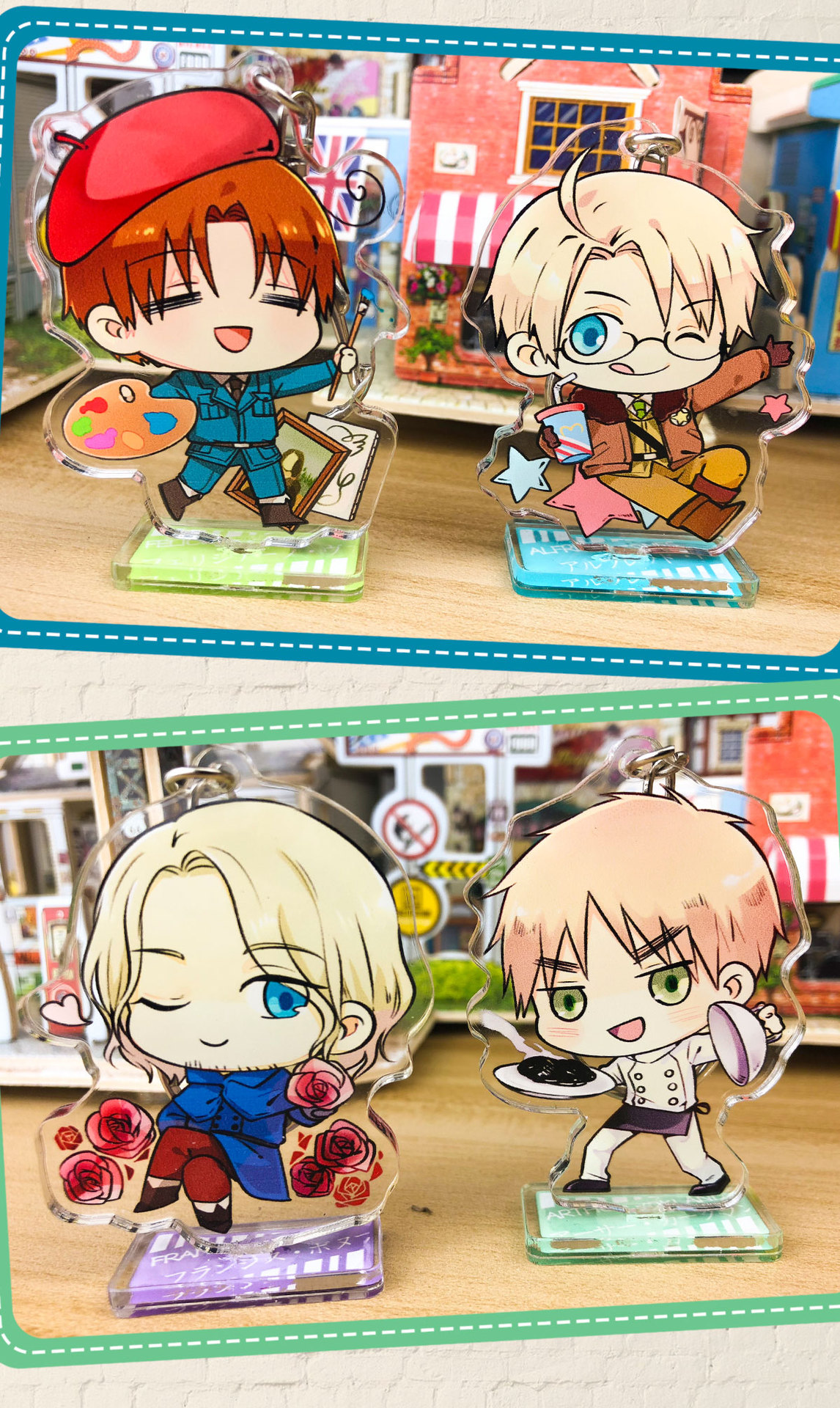 黑塔利亚aph同人周边cos挂件钥匙扣立牌手办王耀亚瑟露西亚本田菊