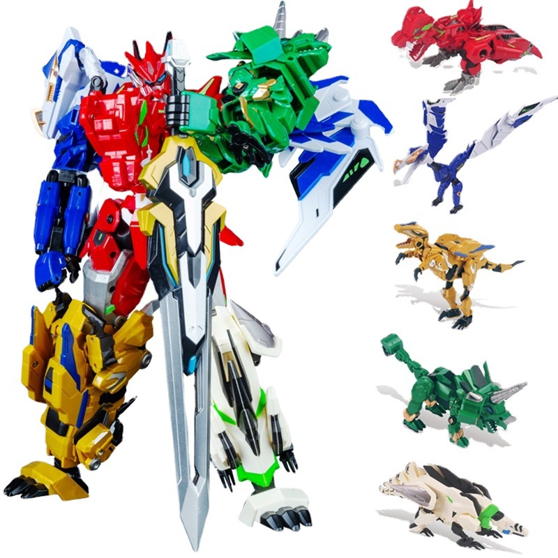 Genuine Steel Dragon 3 Ultraman Transformers Toys 5 Robot Doll Card Overlord Dinosaur Hand-Made Model