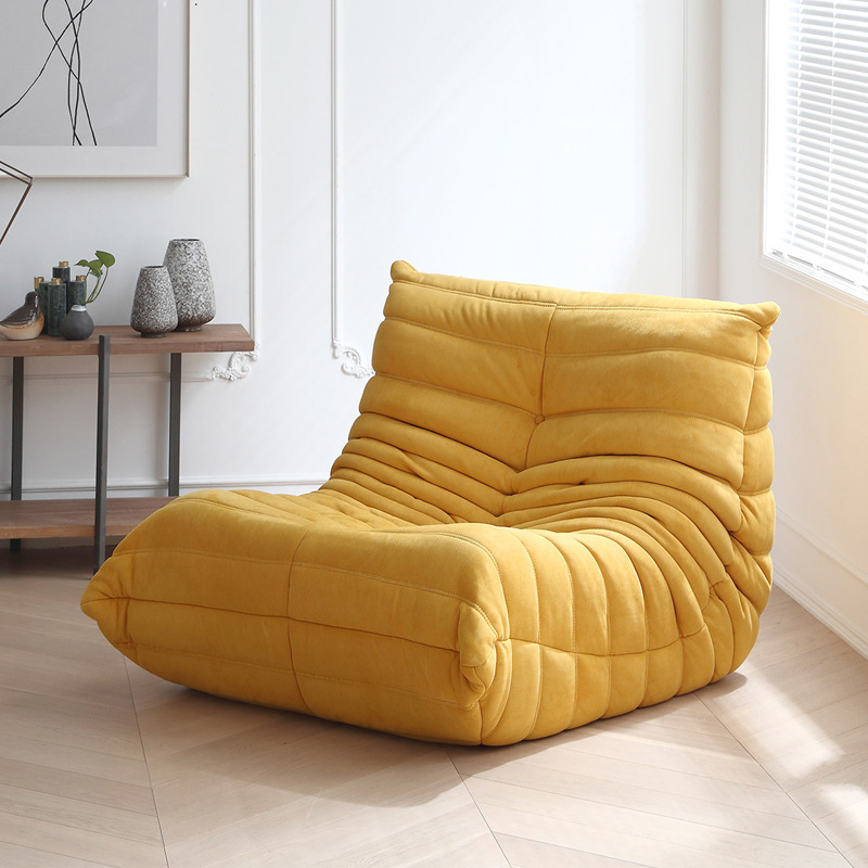 毛毛虫压缩懒人沙发高分子回弹海绵客厅小户型外贸羊羔绒布艺沙发
