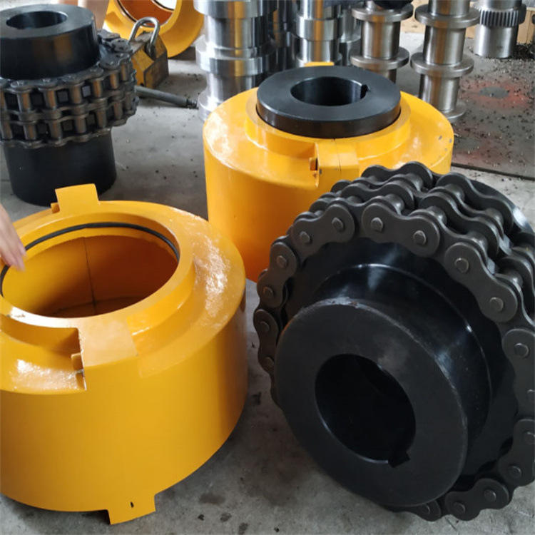 电机gl/kc滚子链联轴器双排链条式联轴器对轮gl8gl9gl10fgl11钢件