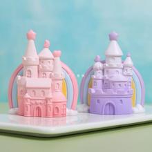 网红城堡蛋糕装饰少女心生日派对摆件王子公主浪漫烘焙甜品台装扮