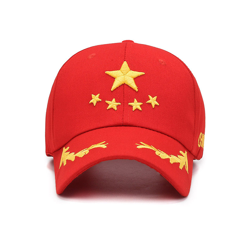 Spring and Autumn Hat Men's Five-Star Wheat Embroidery Letter Sun Protection Hat Sports Casual Peaked Cap Women's Baseball Cap Wholesale