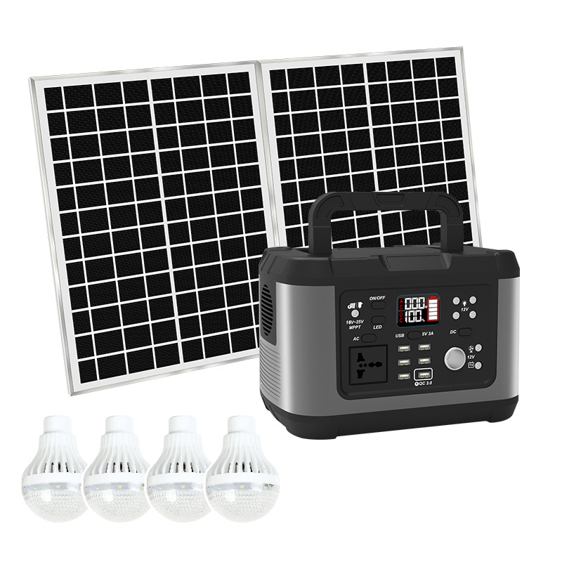 pure sine wave 500w high power output outdoor folding solar panels emergency solar energy storage inverter power supply