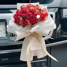 迷你花束干花束玫瑰车载出风口装饰香薰结婚伴手礼生日情人节