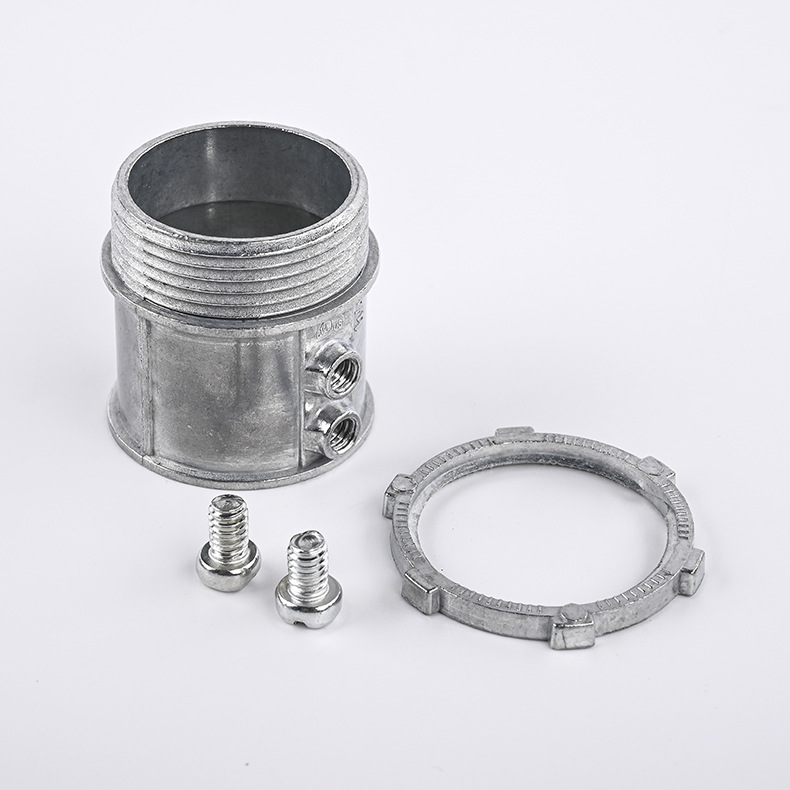 Zengguang Npt Thread American Standard Emt Tube Screw Type Connector Accessories Ul with Screw Zinc Alloy Lock Connector