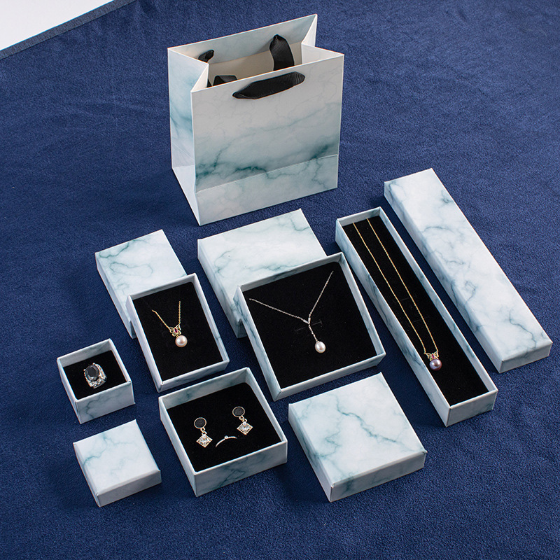 spot marble jewelry box ring necklace bracelet box tiandigai small jewelry box carton wholesale