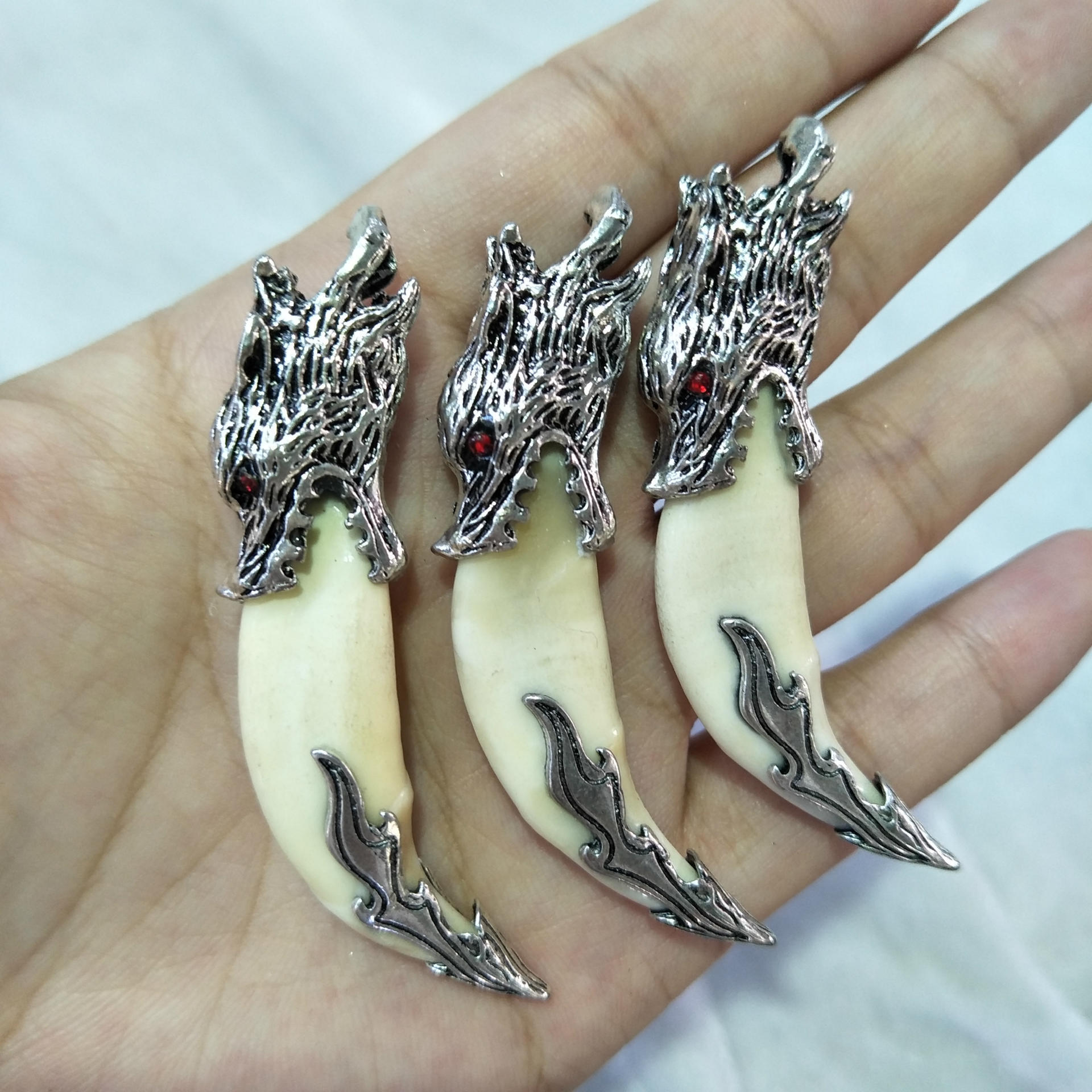 狼牙吊坠个性项链 情侣韩版饰品定制款 独立包装项饰新款无-阿里巴巴