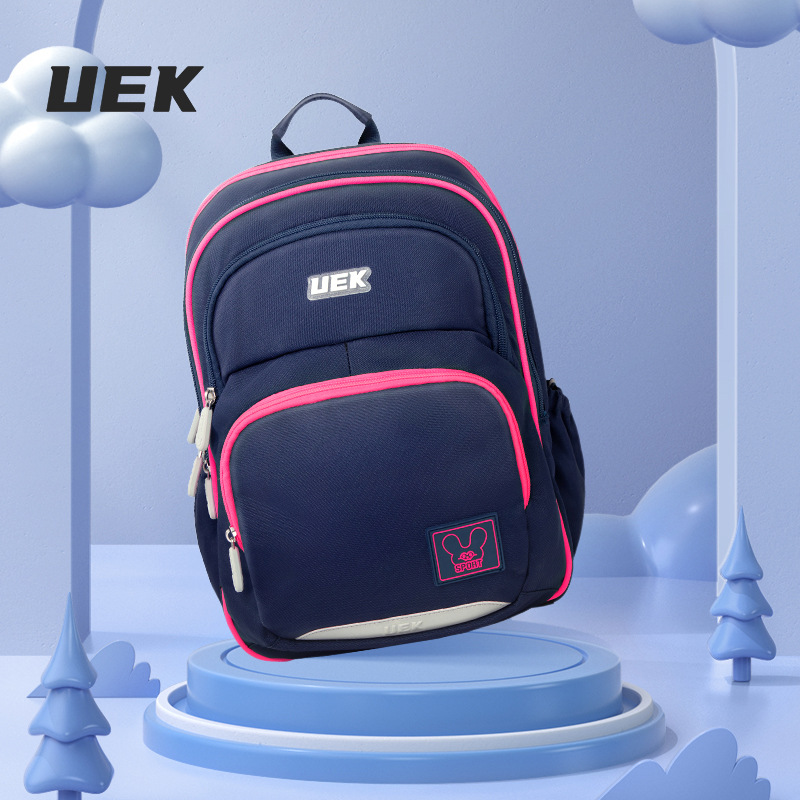 uek休闲款小学生书包 耐磨新款儿童背包男童轻便减负护脊双肩包