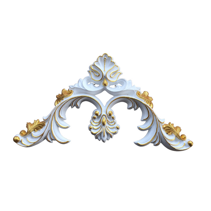 欧式装饰角花吊顶装修材料pu雕花贴花仿石膏线饰花背景墙装镂雕花