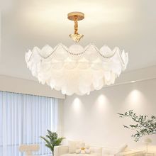 法式吊灯后现代轻奢珍珠玻璃2023年新款客厅卧室餐厅奶油风灯具