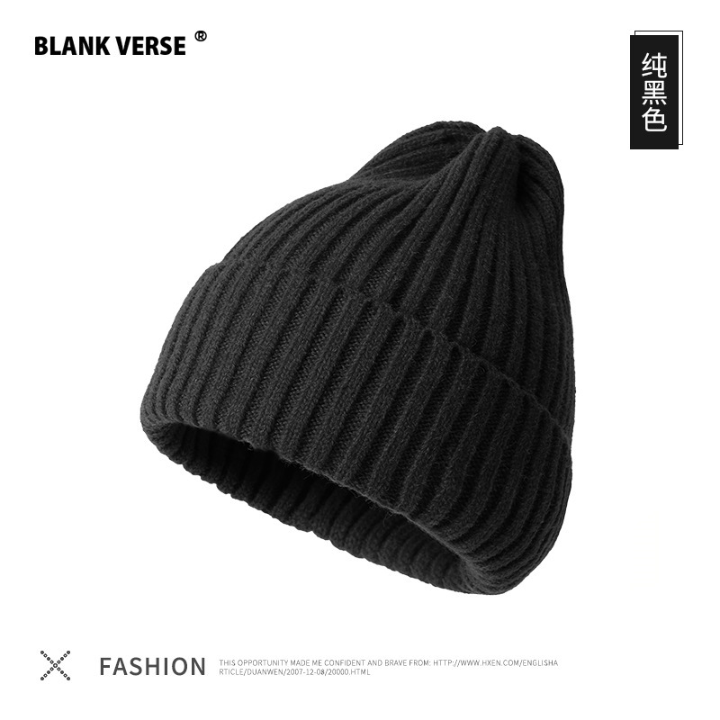 23 New Autumn and Winter Korean Style Candy Color Woolen Knitted Hat Students Warm-Keeping Outdoor Sleeve Cap Couple Beanie Hat Children