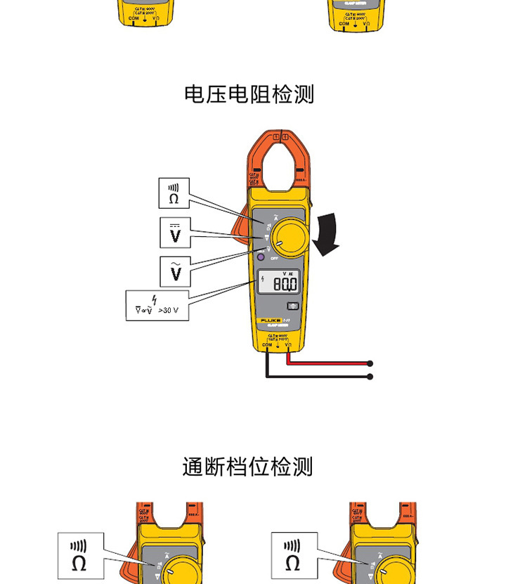 福禄克钳形表说明书图片