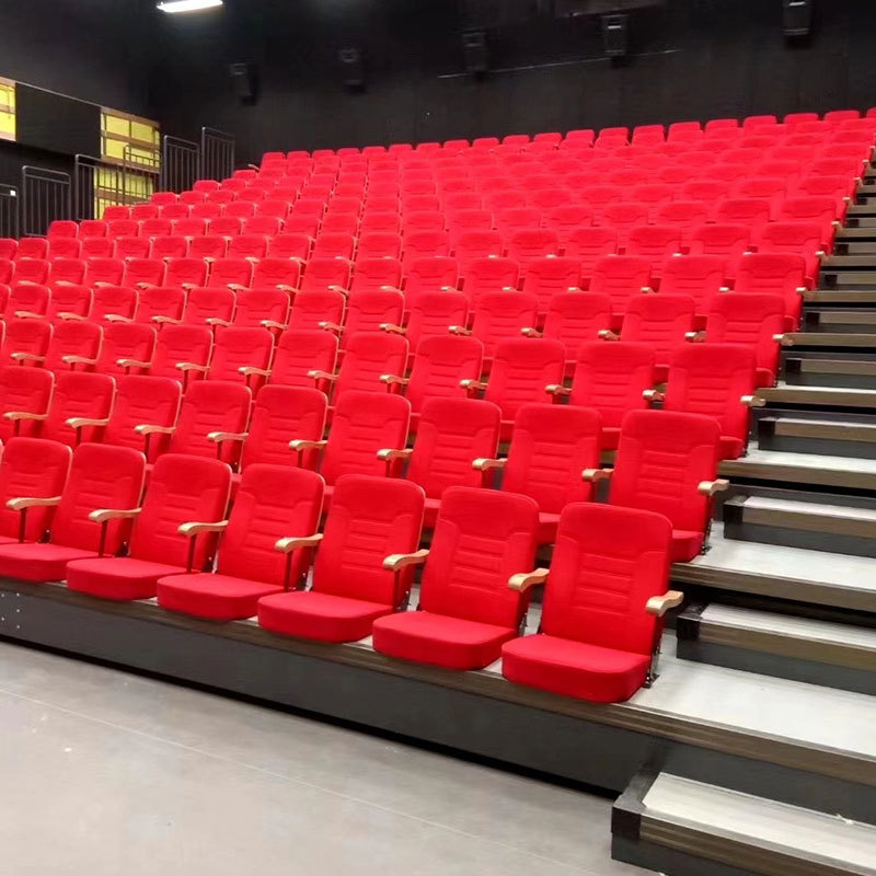 篮球馆体育馆礼堂看台座椅翻板折叠伸缩观众座椅伸缩软包座椅厂家
