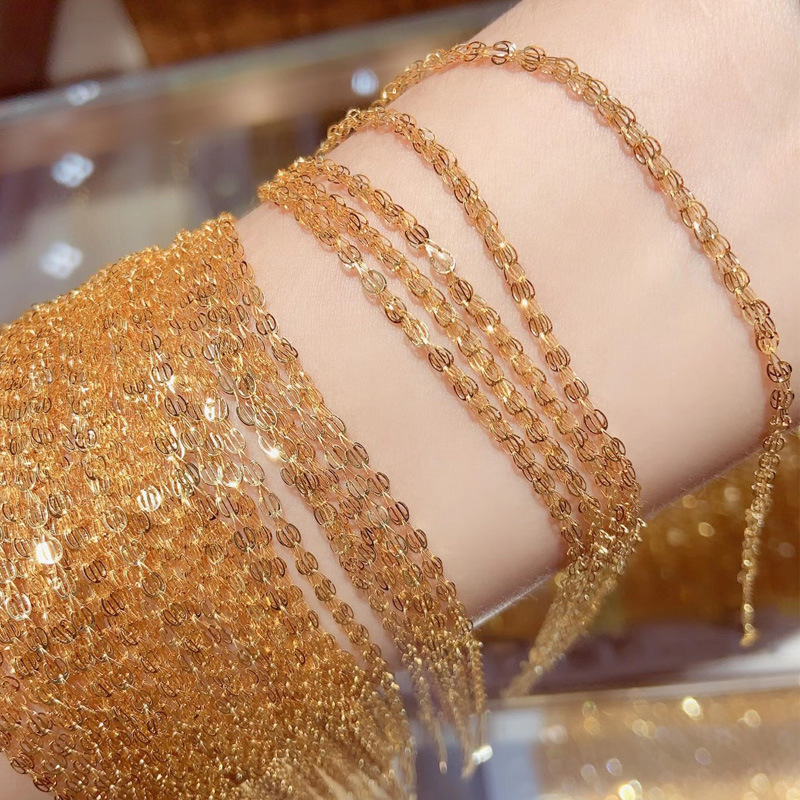 正品18k玫瑰金手链女经典黄金凤尾手链彩金可调节刻字au750金手链