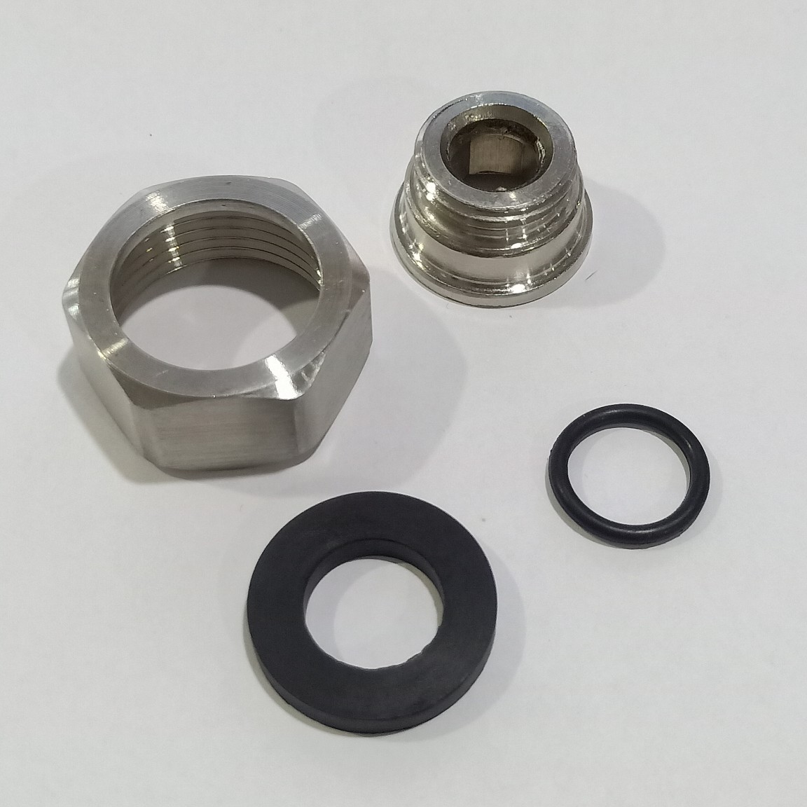 不锈钢6分淋浴螺母冷热混水三联龙头配件水位螺母六角固定罗母