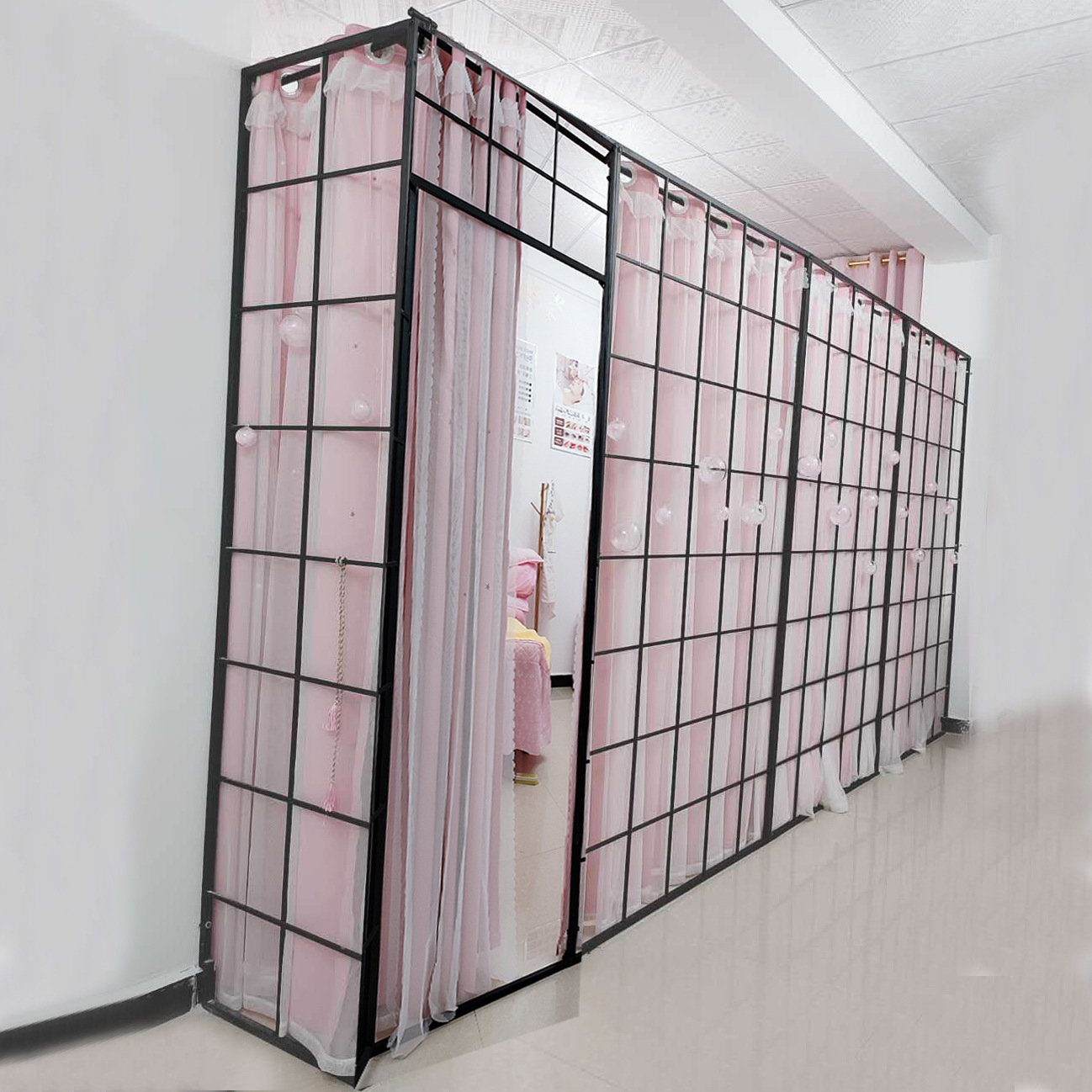 隔房间隔板墙自装家用隔离板分隔板简易自装出租房屏风隔断美容院