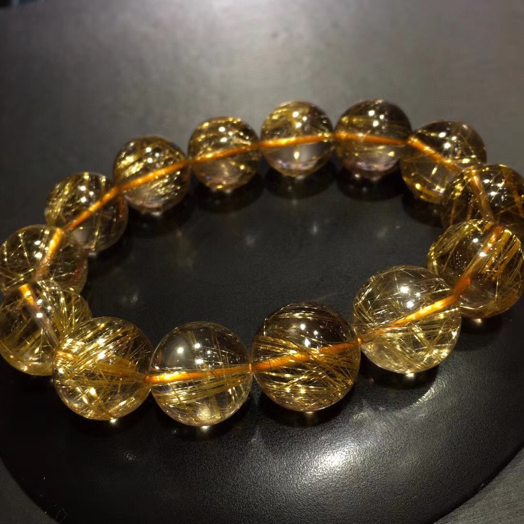 批发纯天然水晶手链钛金单圈圆珠大颗粒手串男款手链-阿里巴巴