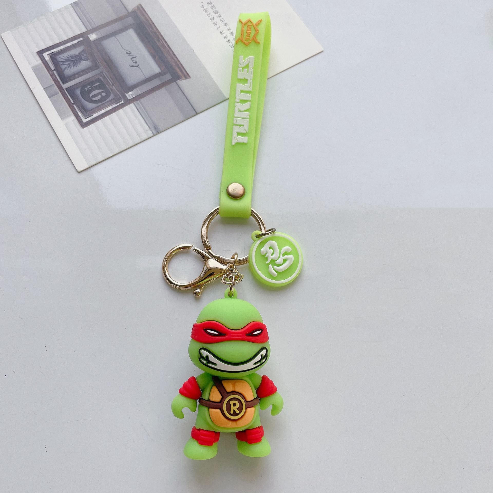 Cute Cartoon Anime Ninja Turtle Keychain Personality Car Key Pendant Bag Backpack Hanging Ornament