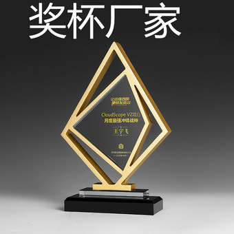 金属奖杯创意高档奖牌周年水晶奖杯定年会比赛优秀员工纪念品奖杯