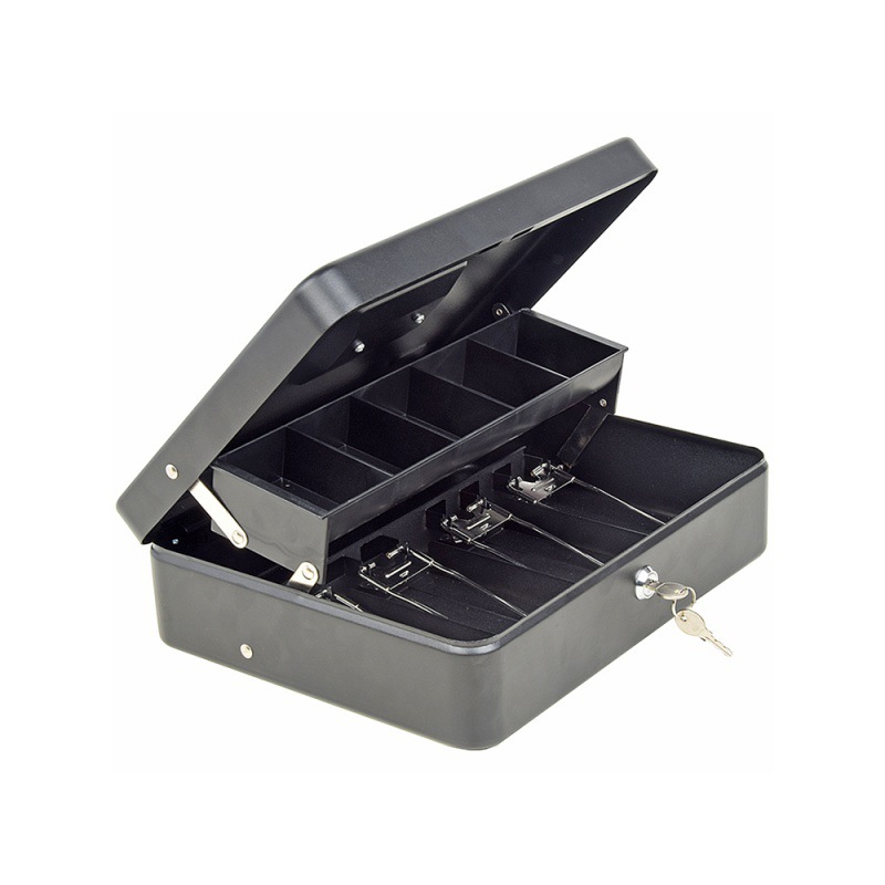 收银箱超市商用便利店收款箱多格钱柜现金盒子钥匙带锁手提收钱箱