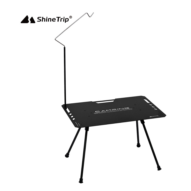 Shanqu Outdoor Function Aluminum Alloy Tactical Table Camping Picnic Folding Table Barbecue Blackening Lightweight Camping Table