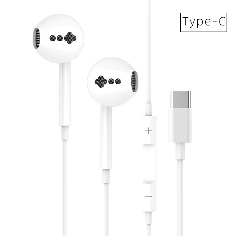 有线耳机type-c适用于苹果华为OPPO线控音乐通用耳塞重低音可批发