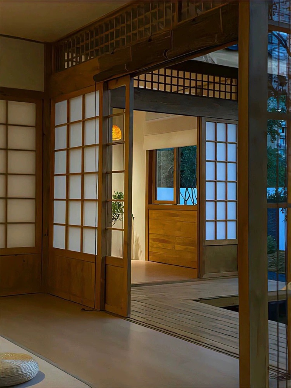 实木推拉门格子门日式折叠门卧室门客厅阳台书房门隔断门移门