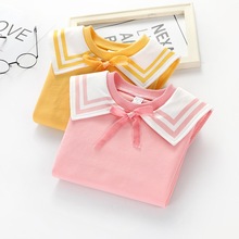 女童长袖卫衣2020新款韩版儿童秋装上衣中小童宝宝纯色洋气套头衫