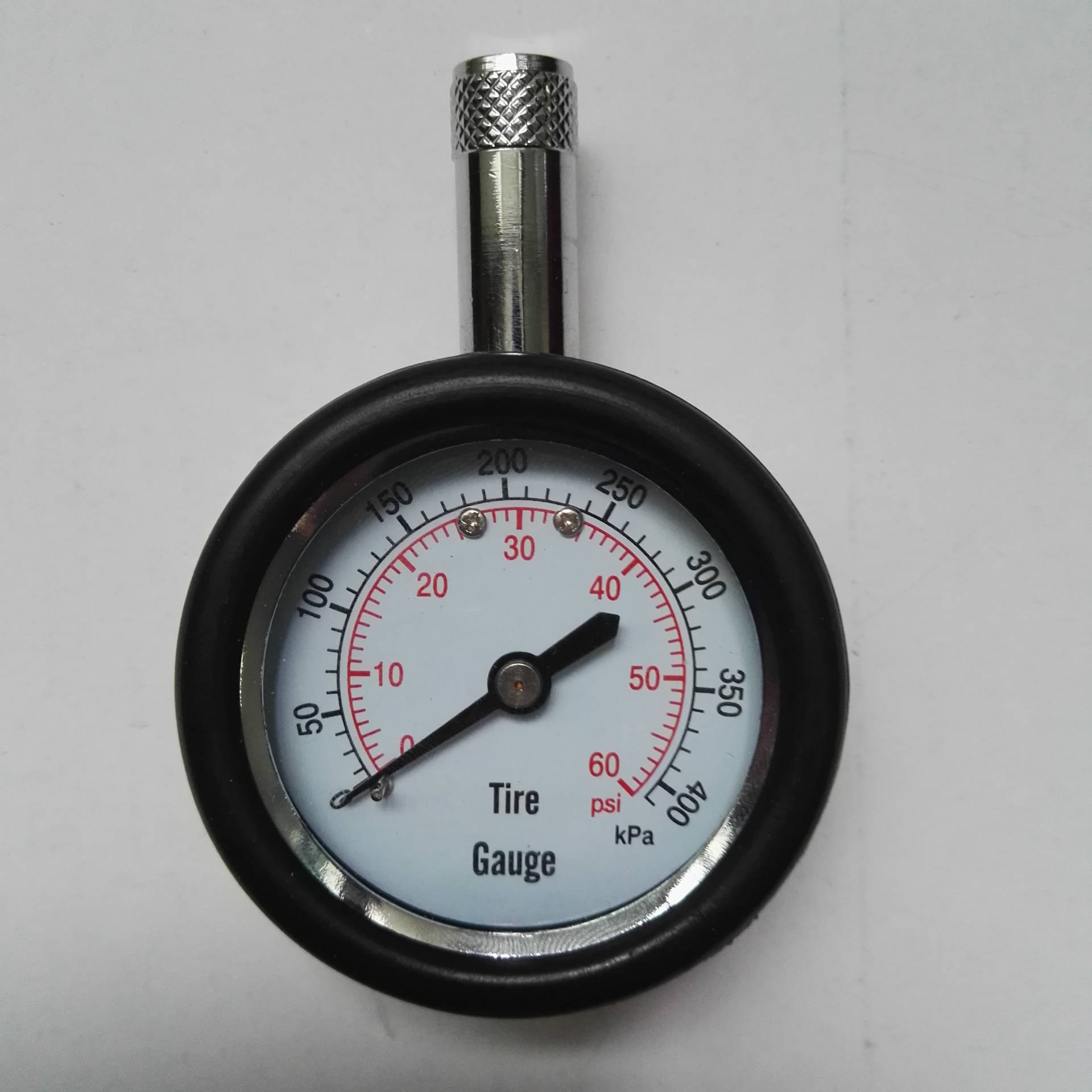 轮胎气压表 带软胶保护套 表盘式 带强力银币磁铁 铜测气头