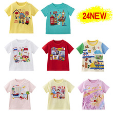 现货miki童装夏季新款男女儿童卡通可爱小熊小兔地区限定短袖T恤