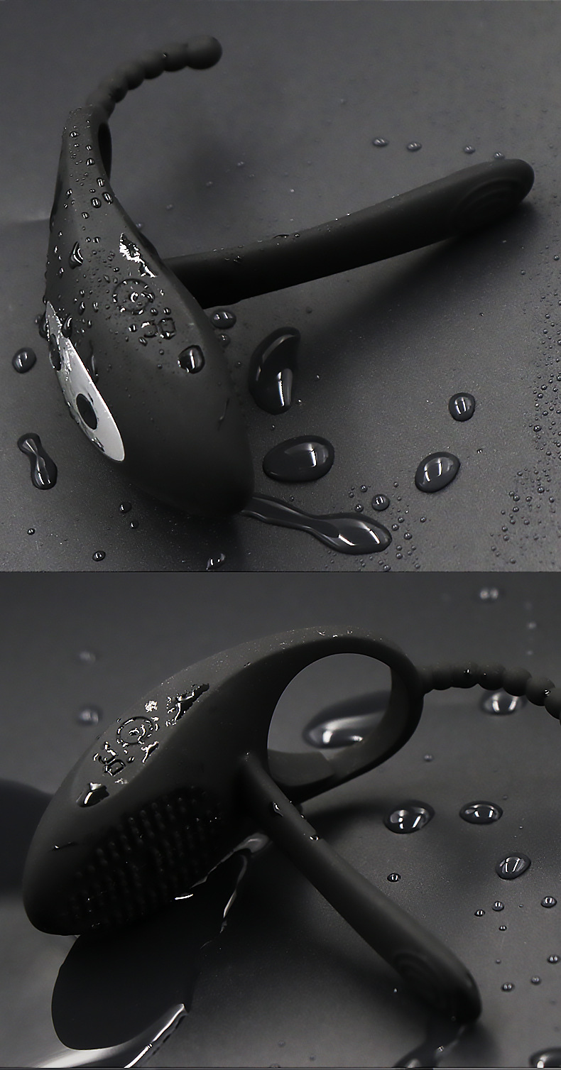 电动硅胶锁精环套阴蒂刺激夫妻共用震动环成人情趣用品外贸批发