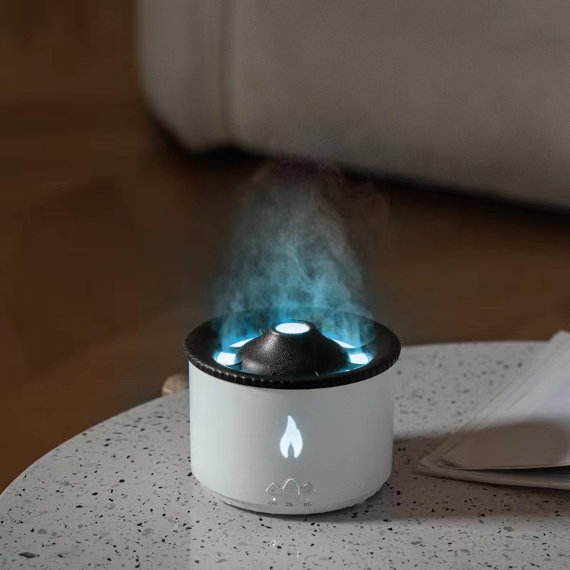 New Creative Volcano Aroma Diffuser Flame Lamp Spray Jellyfish Humidifier New Spit Ring Humidifier Wholesale