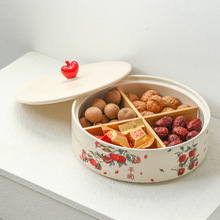 中式轻奢干果盒拼盘大容量乔迁果盘客厅家用新年干果分格过年桌面