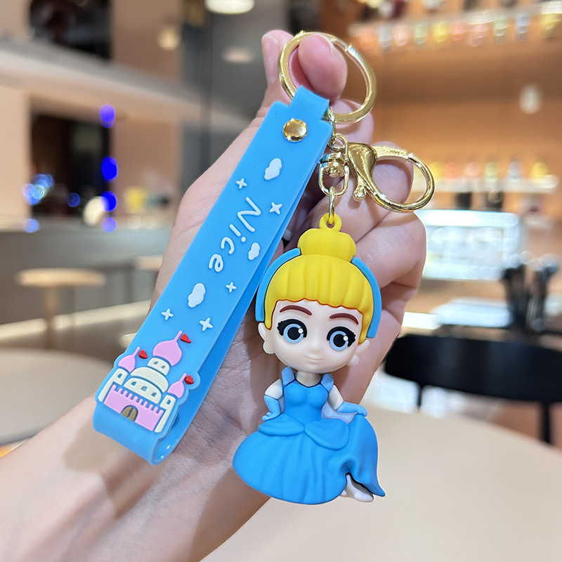 Cartoon Snowyprincess Cute Key Chain Princess Elsa Doll Wholesale Key Pendants Pendant Key Ring Manufacturer