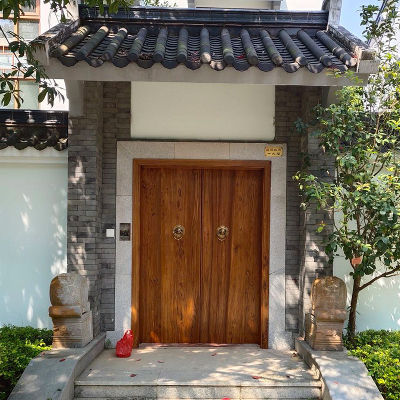 实木仿古海棠木庭院大门老榆木进户门农村别墅对开门中式祠堂门