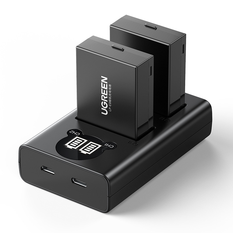 绿联600d相机电池lp-e8适用于佳能 eos700d 550d 650d lpe8充电器