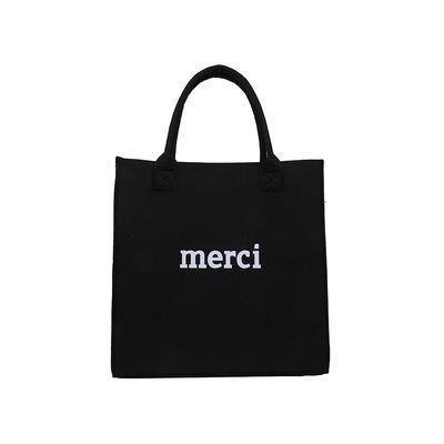 Felt Bag Portable Shopping Bag Large Capacity Tote Commuter Shopping Pouch Felt Gift Bag Tote Bag